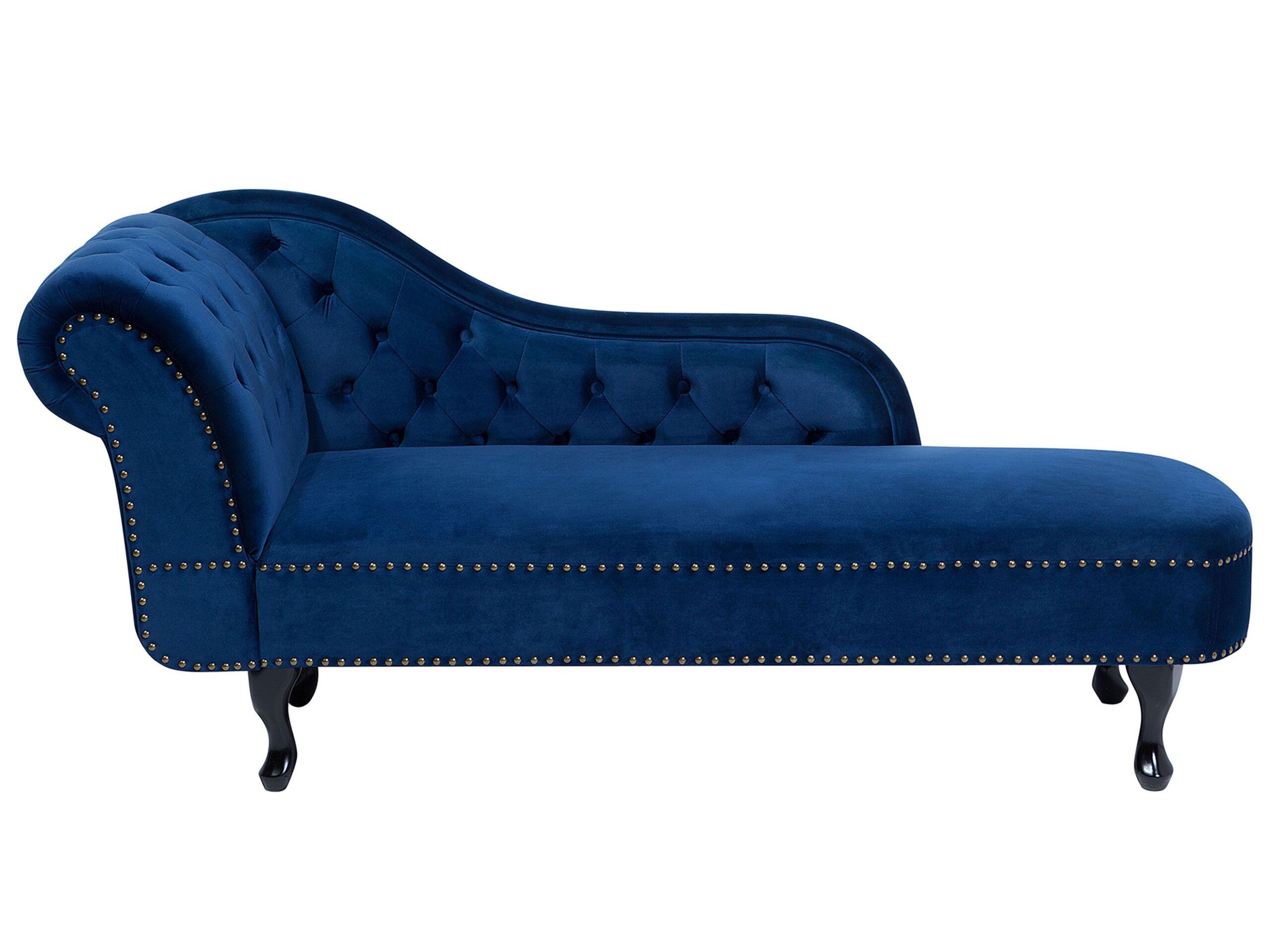 Beliani Chaise longue en Velours Glamour NIMES  