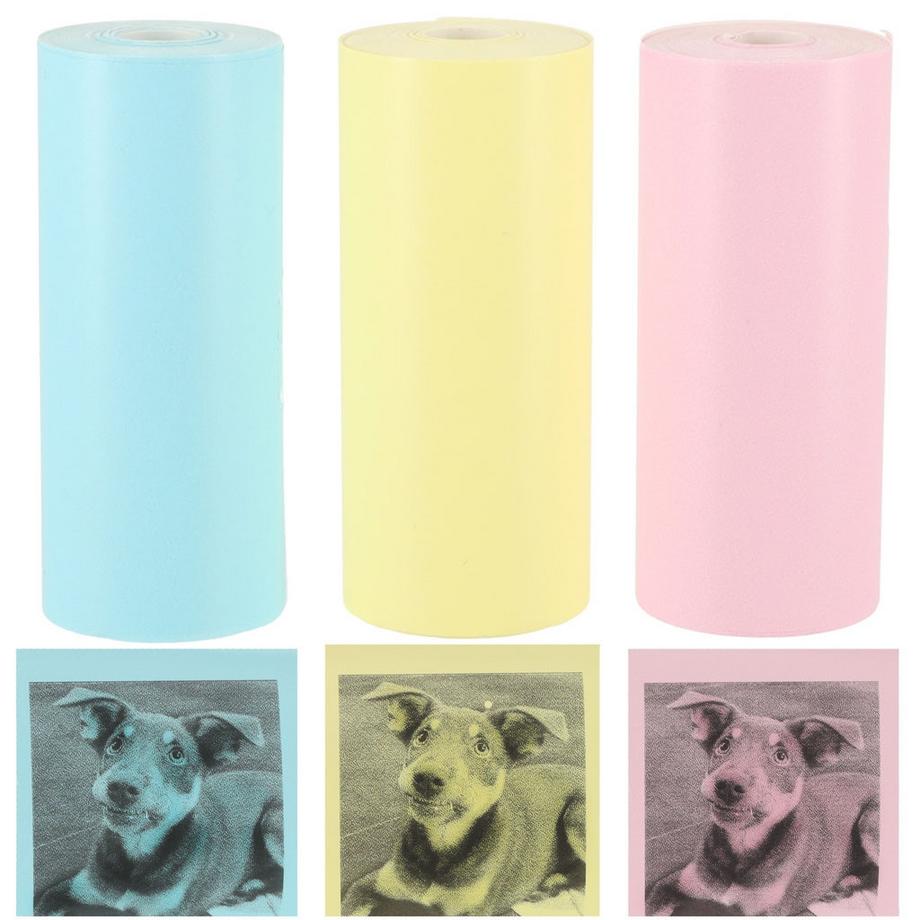 Rouleaux de papier thermique pour mini imprimante 5,7 cm x 3 m 3 pcs couleur
