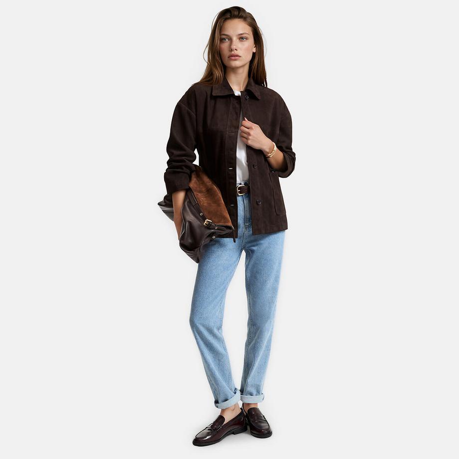 La Redoute Collections Giacca in pelle di capra con chiusura a bottoni  
