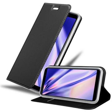 Housse compatible avec Samsung Galaxy A7 2018 - Coque de protection avec fermeture magnétique, fonction de support et compartiment pour carte