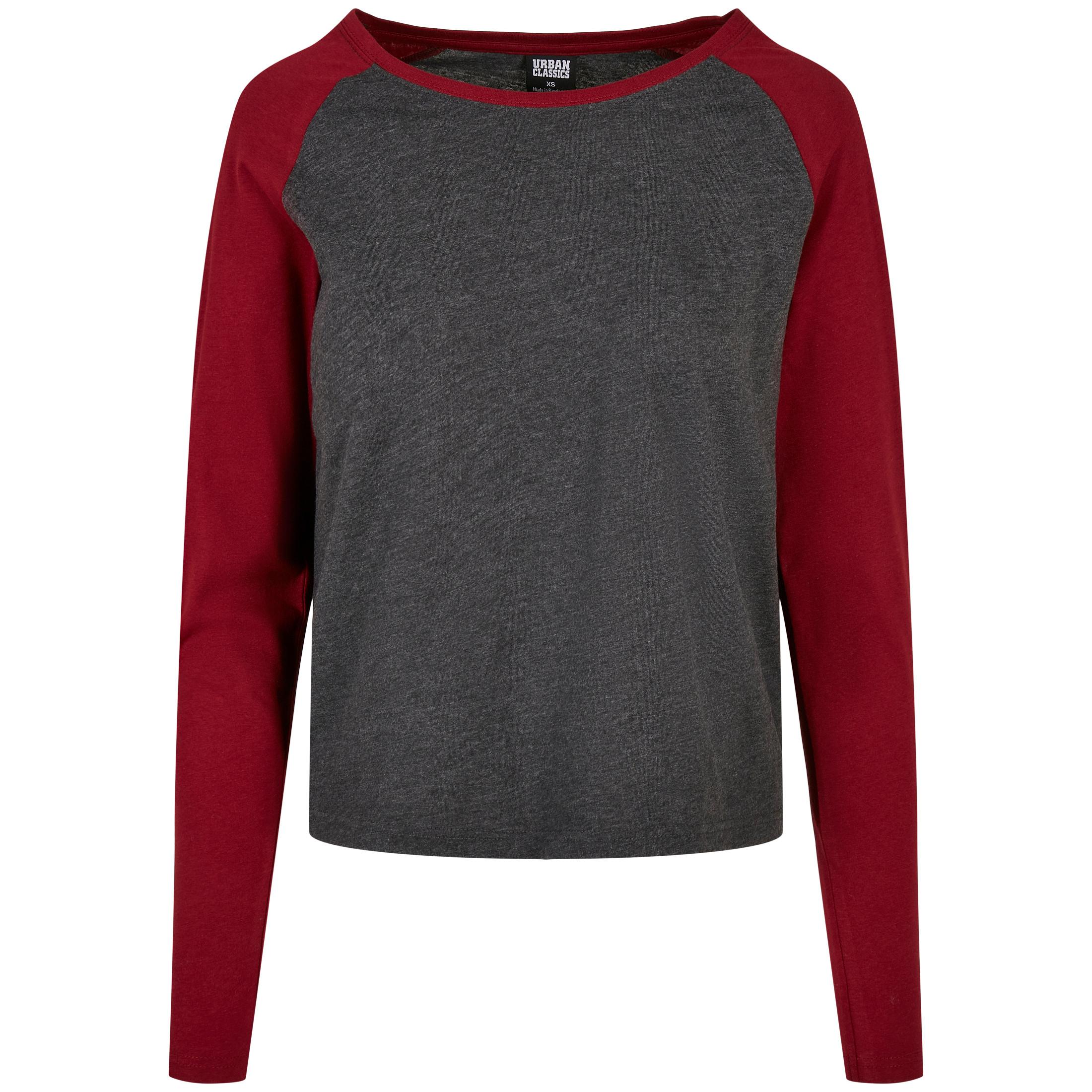 URBAN CLASSICS  t-shirt manches longues grandes tailles contrast raglan 