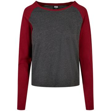 t-shirt manches longues grandes tailles contrast raglan