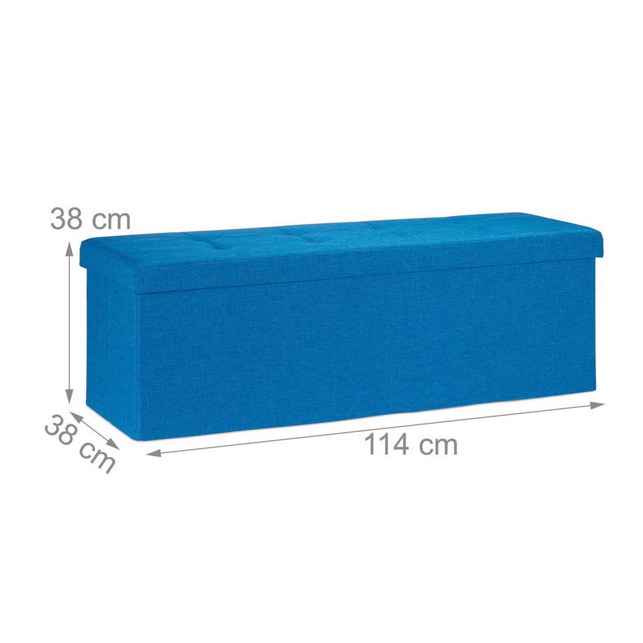 B2X Zusammenklappbare Aufbewahrungsbank aus Leinenstoff  