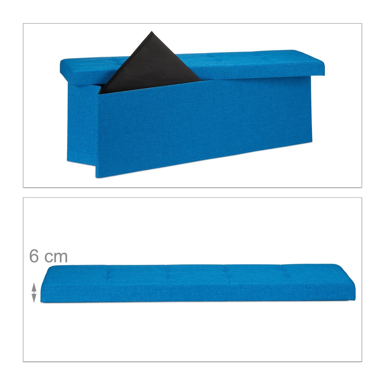 B2X Panca contenitore pieghevole in tessuto di lino  