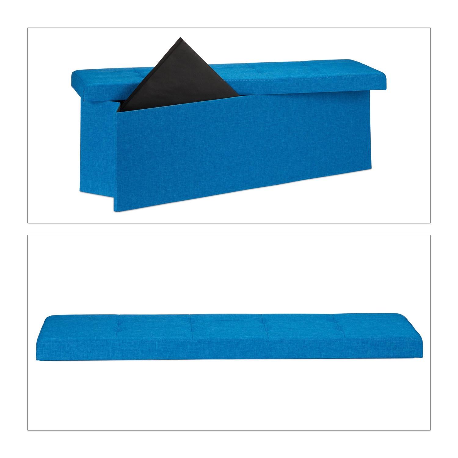 B2X Panca contenitore pieghevole in tessuto di lino  