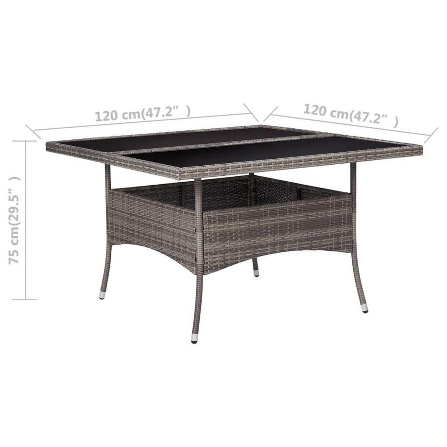 VidaXL Esstisch poly-rattan  