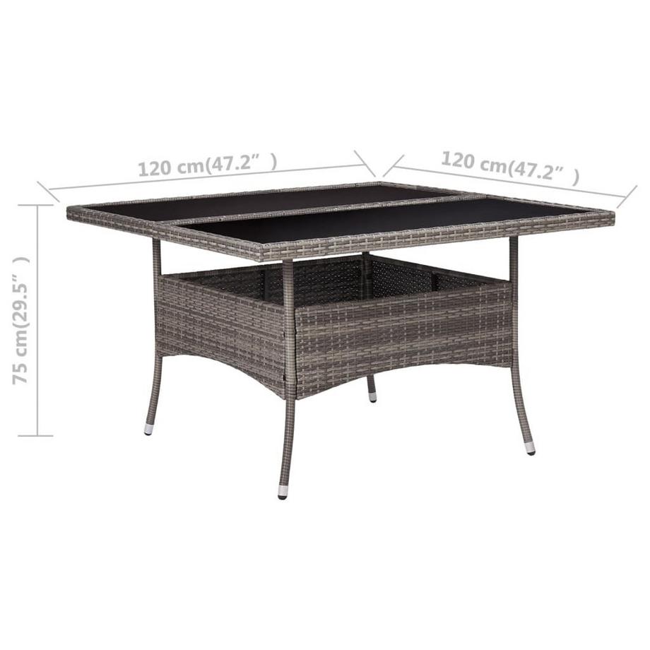 VidaXL Esstisch poly-rattan  