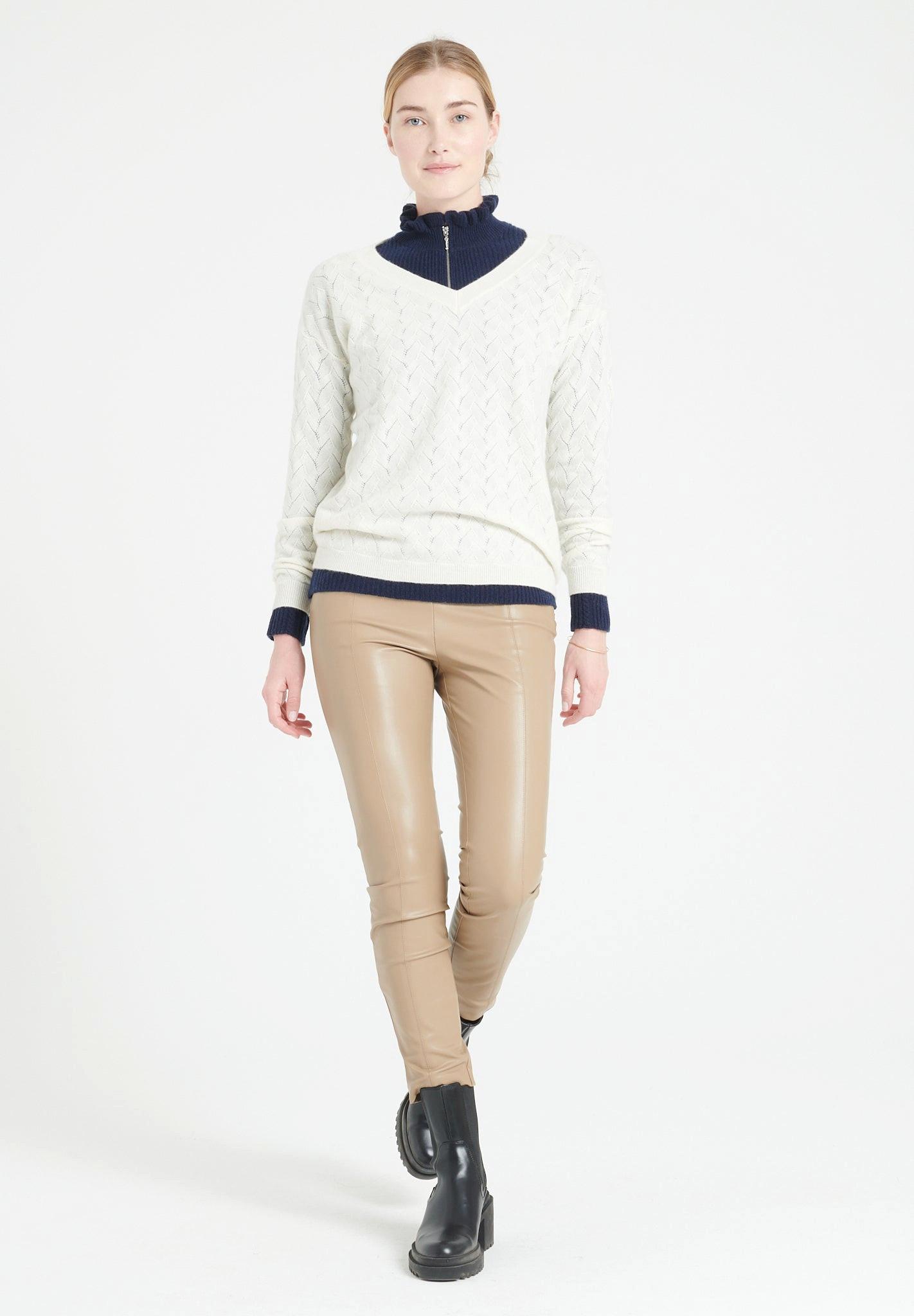 Studio Cashmere8  LILLY 27 Maglione con scollo a V - 100% cashmere 