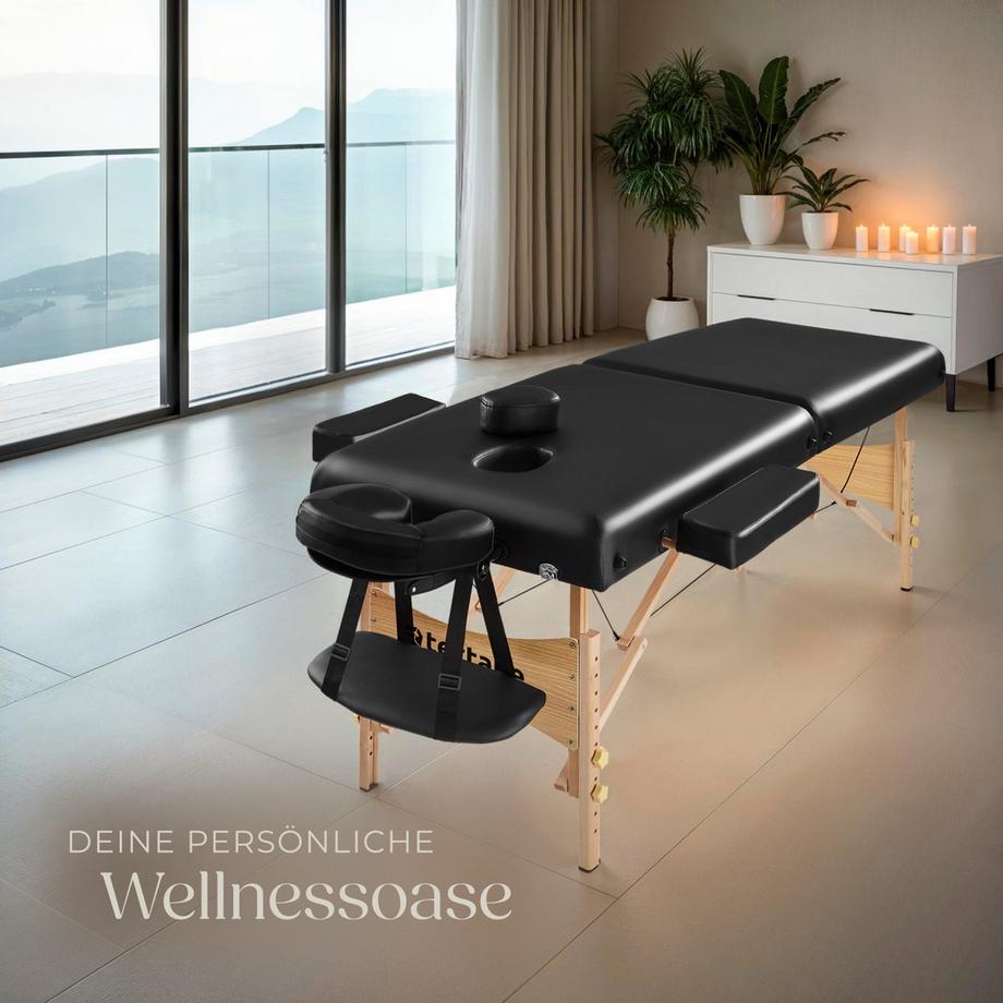 Tectake Set lettino da massaggio a 2 zone Suman Larghezza 59 cm,Imbottitura 7,5 cm  