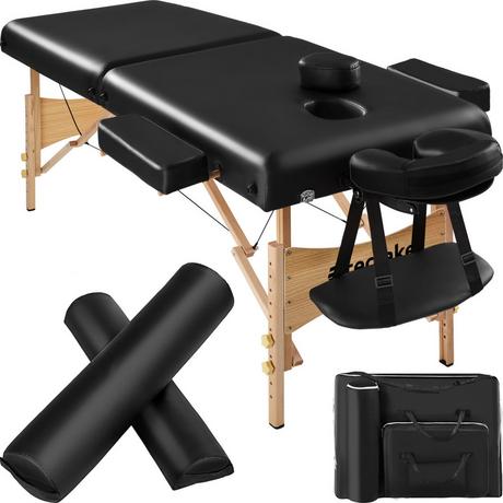 Tectake Table de massage Pliante 2 Zones 7,5 cm d’épaisseur  