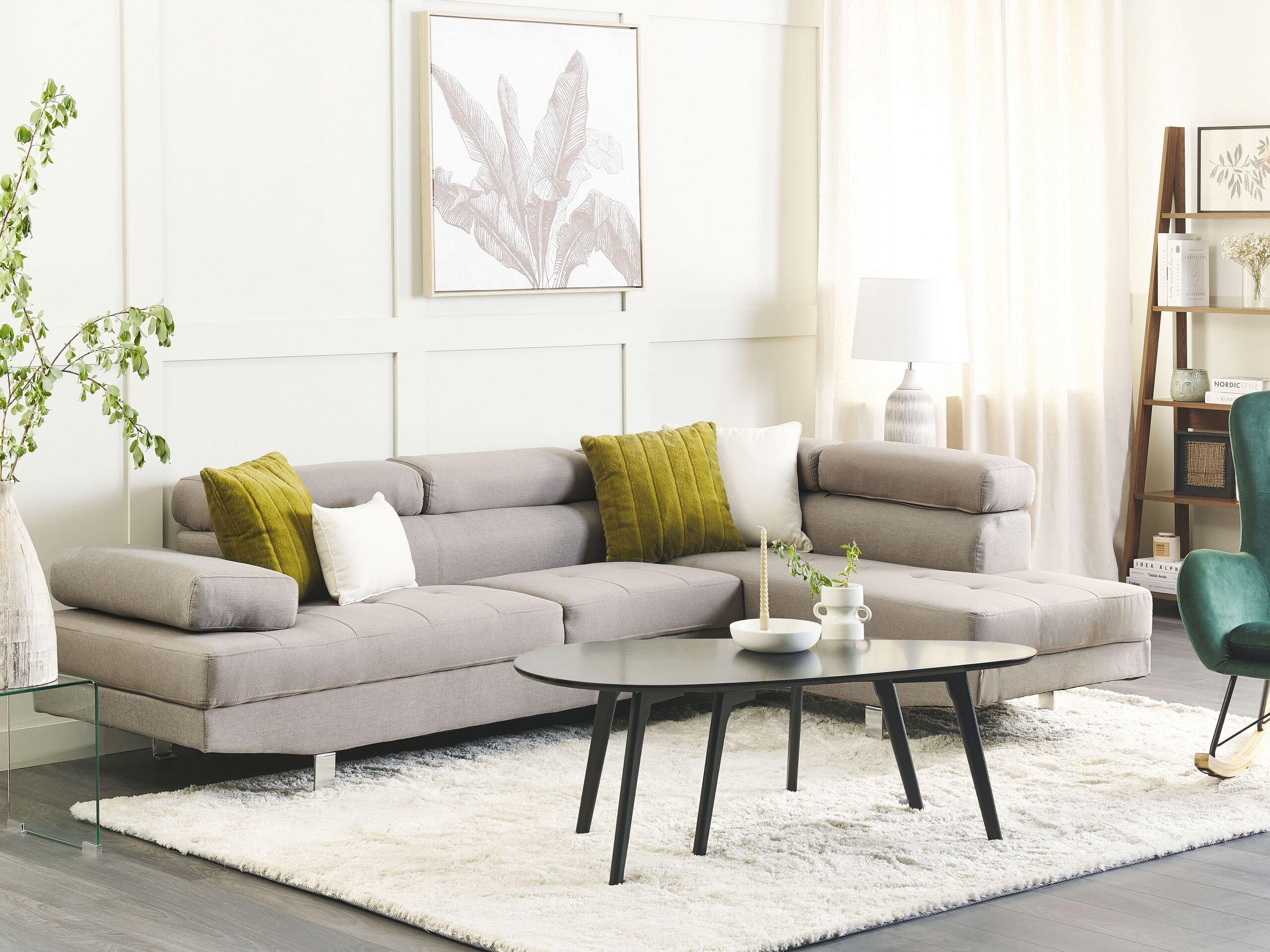 Beliani Ecksofa aus Polyester Modern NORREA  