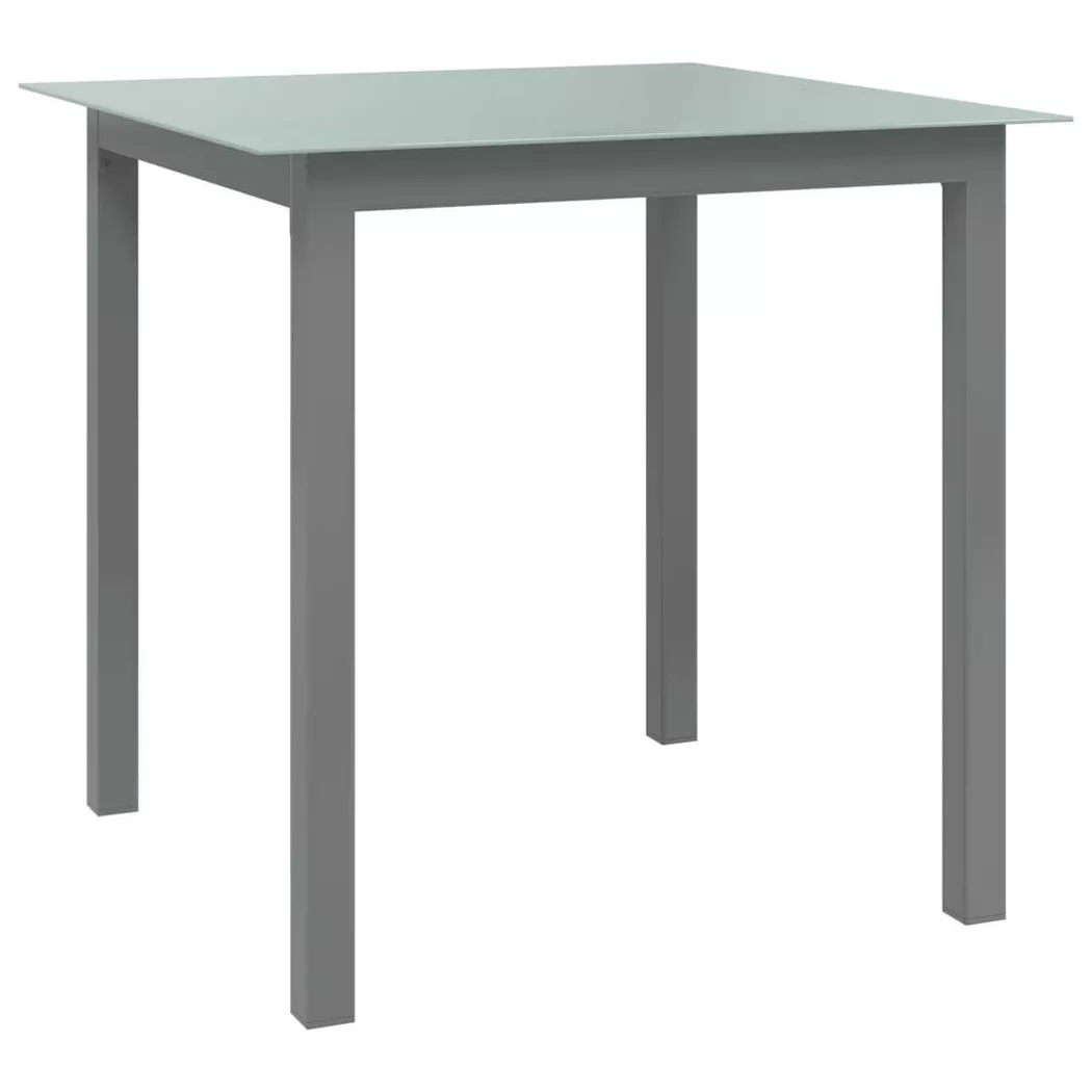 VidaXL - Table de jardin aluminium, One Size, Gris
