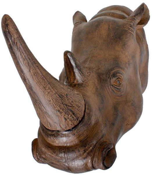 mutoni Déco murale bois de rhinocéros marron antique  