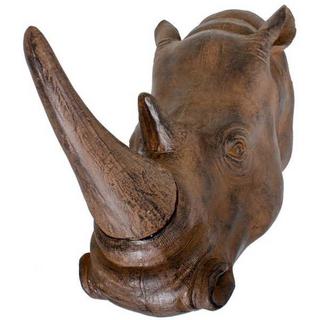 mutoni Déco murale bois de rhinocéros marron antique  