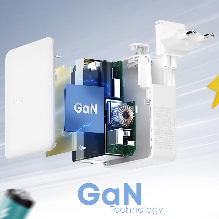 belkin  Chargeur Secteur 140W GaN 4 Ports Belkin 