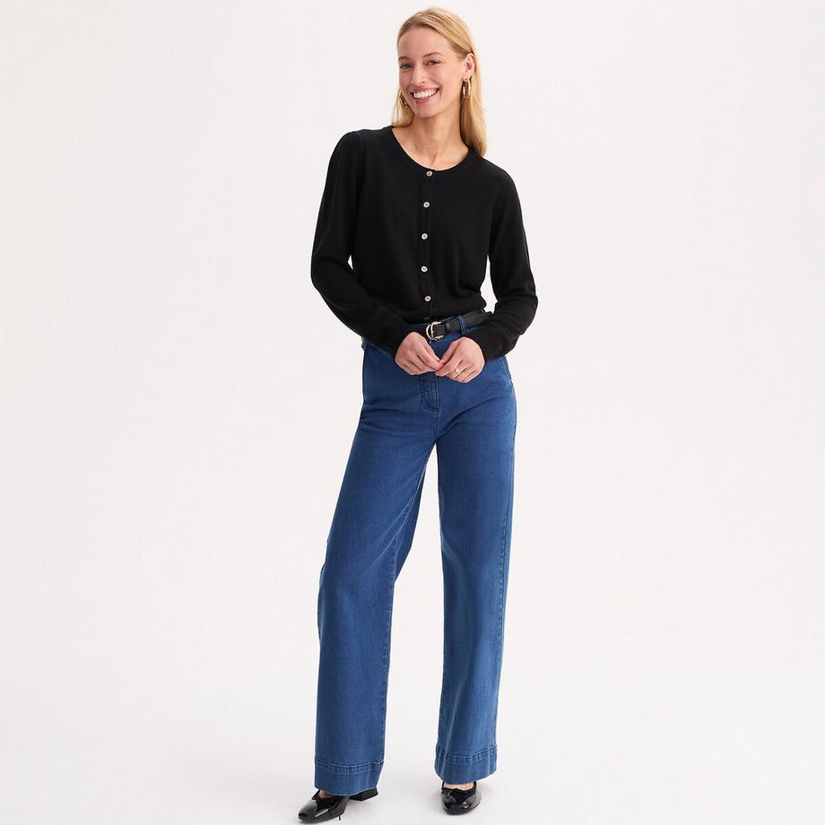 La Redoute Collections Weiche Strickjacke mit Rundhalsausschnitt  