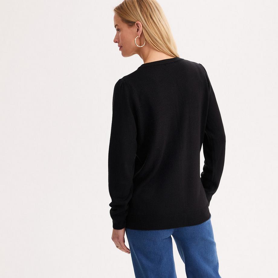 La Redoute Collections Weiche Strickjacke mit Rundhalsausschnitt  