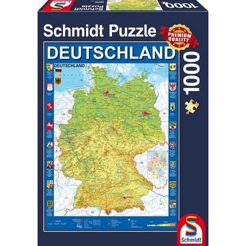 Deutschlandkarte, 1.000 Teile Puzzle