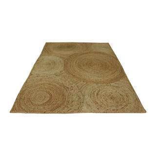 Vente-unique  Tappeto rettangolare Motivi circolari 160 x 230 cm 100% Juta intrecciata Naturale  - YVAYA 