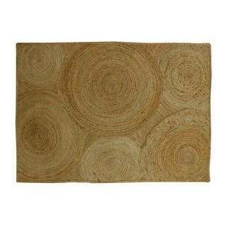 Vente-unique  Tappeto rettangolare Motivi circolari 160 x 230 cm 100% Juta intrecciata Naturale  - YVAYA 