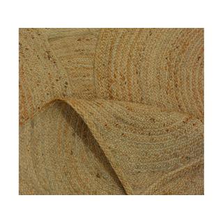 Vente-unique  Teppich rechteckig - 100 % geflochtene Jute - Kreismotive - 160 x 230 cm - Naturfarben - YVAYA 