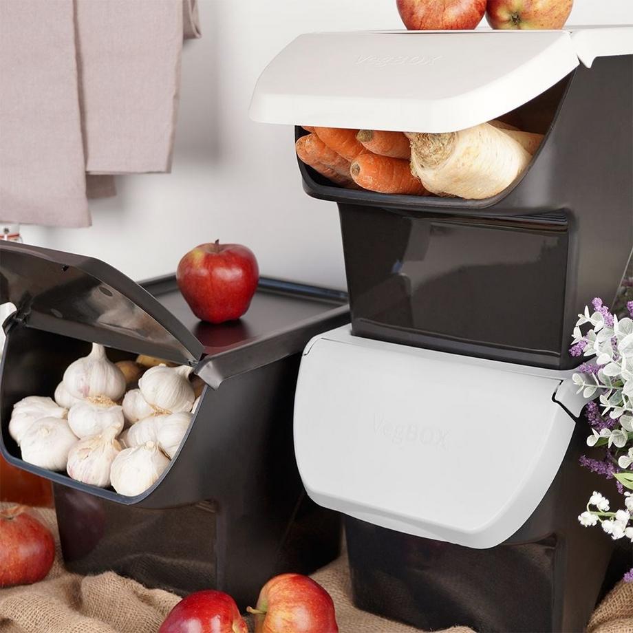B2X  Boîte de rangement pratique pour fruits et légumes avec rabat 