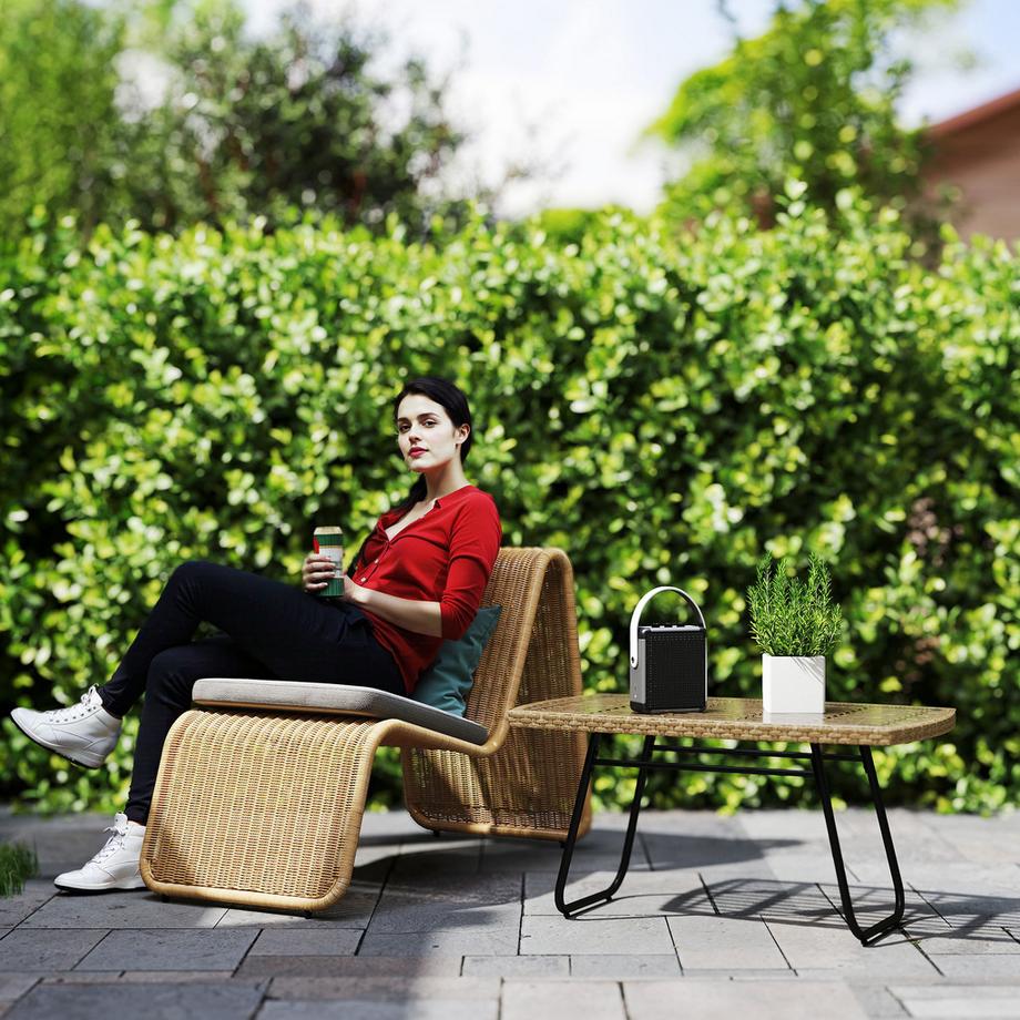 Outsunny Rattan-Gartentisch  