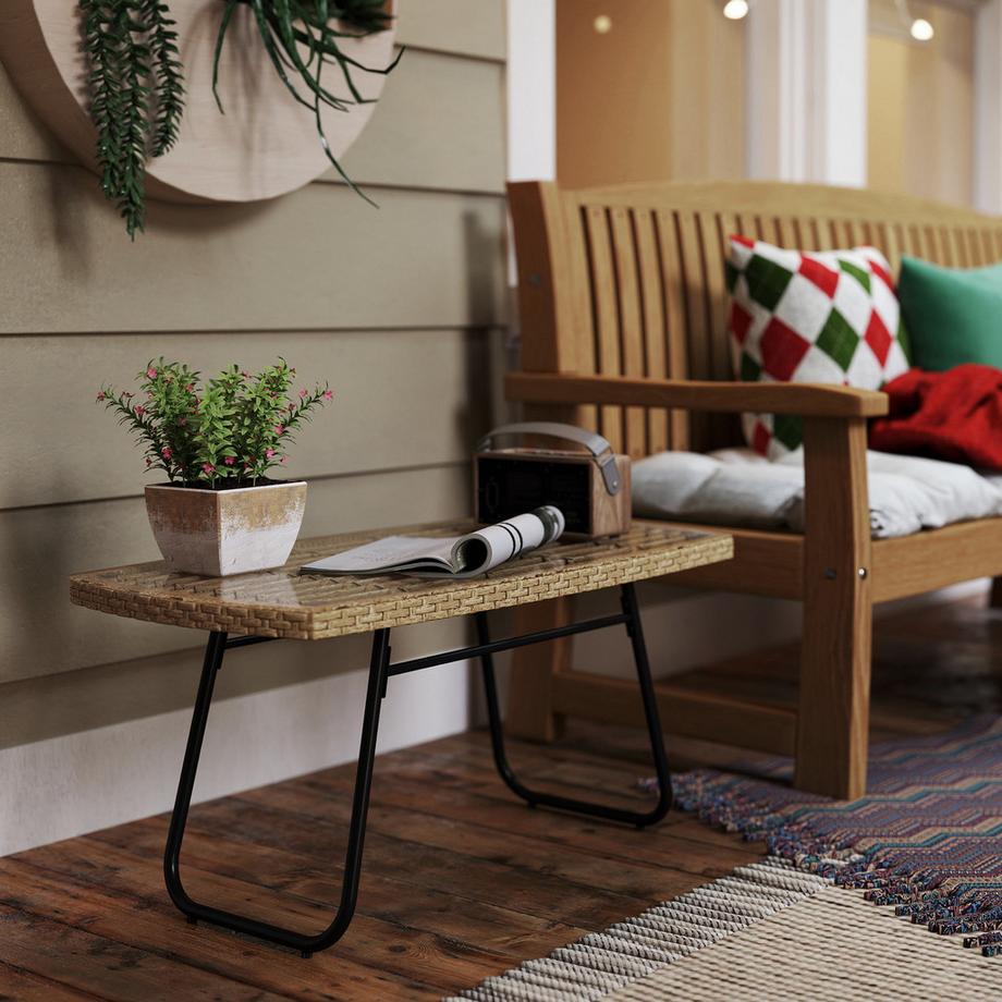 Outsunny Rattan-Gartentisch  