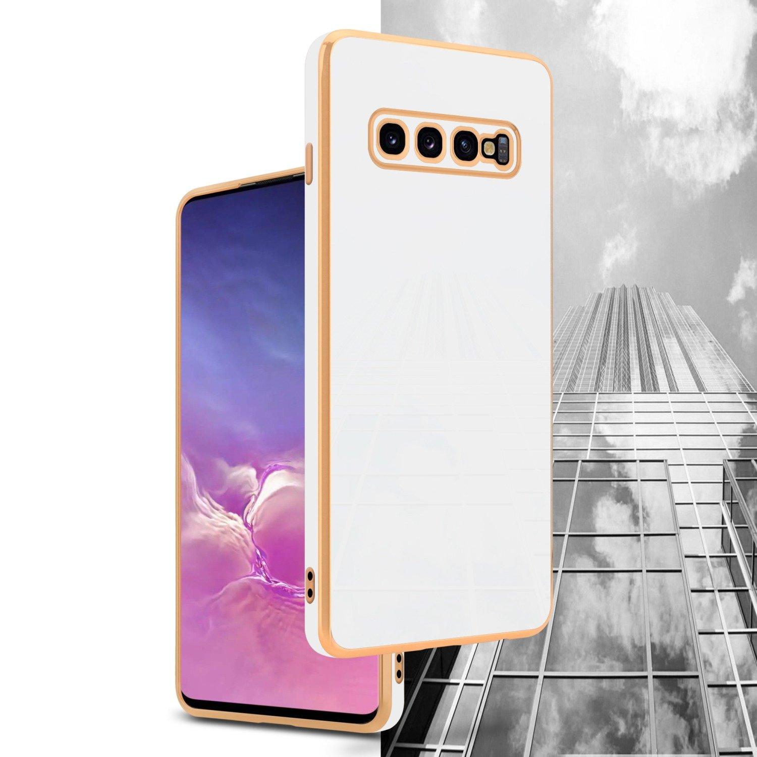 Cadorabo  Housse compatible avec Samsung Galaxy S10 PLUS - Coque de protection en silicone TPU flexible et avec protection pour appareil photo 