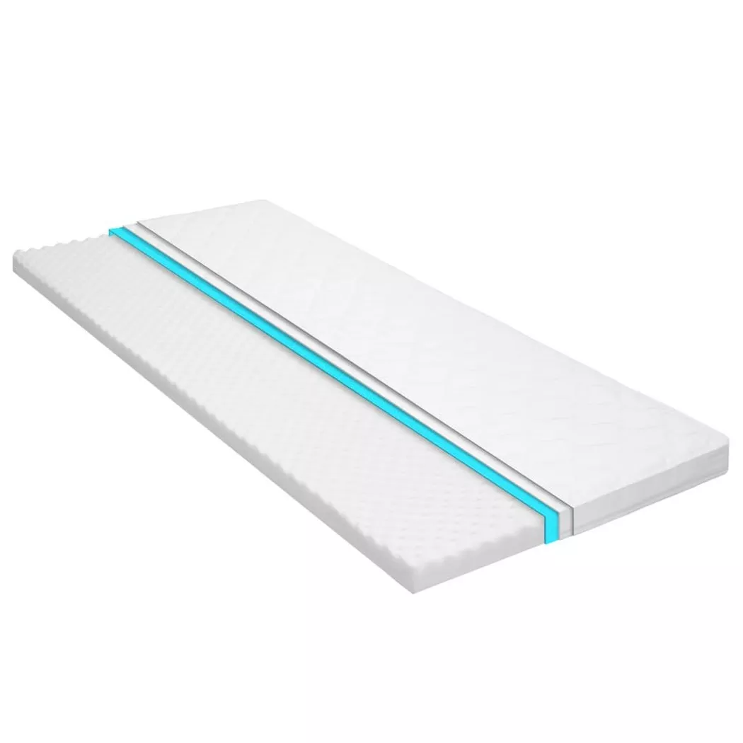 VidaXL - coprimaterasso Schiuma, 90x200 cm, Blanco
