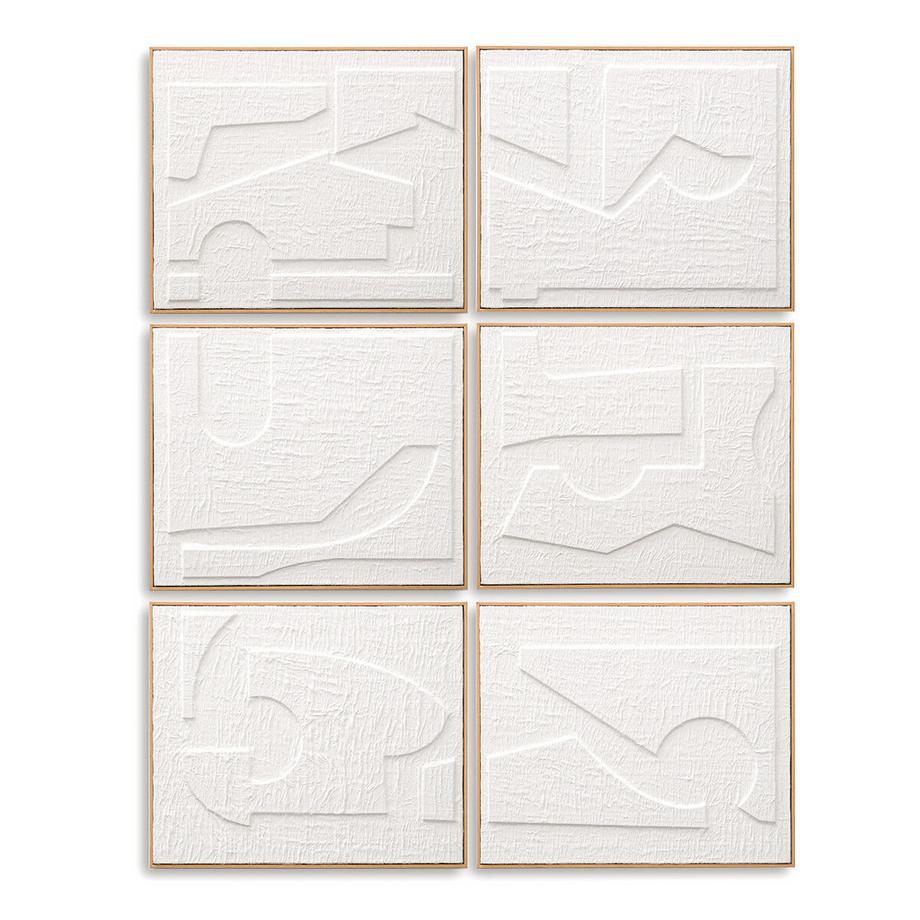 AM.PM Set de 6 cadres en papier embossé  