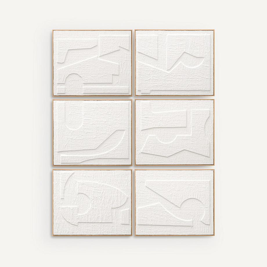 AM.PM Set de 6 cadres en papier embossé  