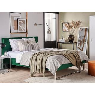 Beliani Bett mit Lattenrost aus Samtstoff Modern BELLOU  