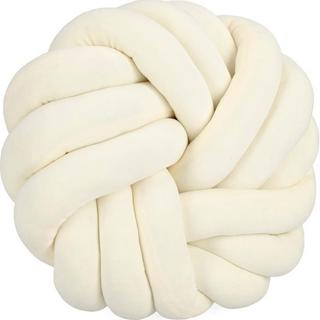 mutoni Coussin Entwine ivoire rond 38  