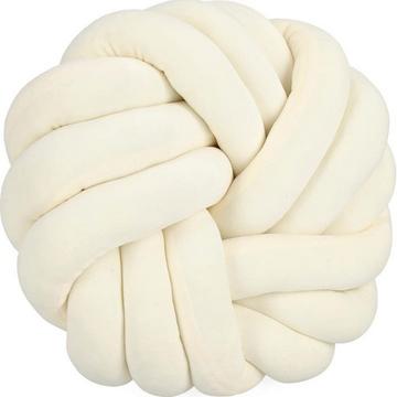 Coussin Entwine ivoire rond 38