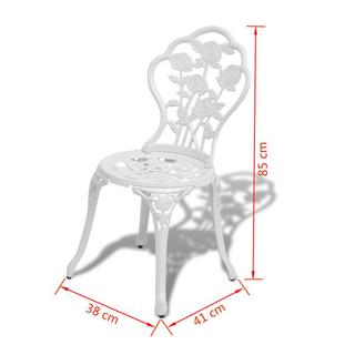 VidaXL Bistro-tisch und stuhl aluminium  