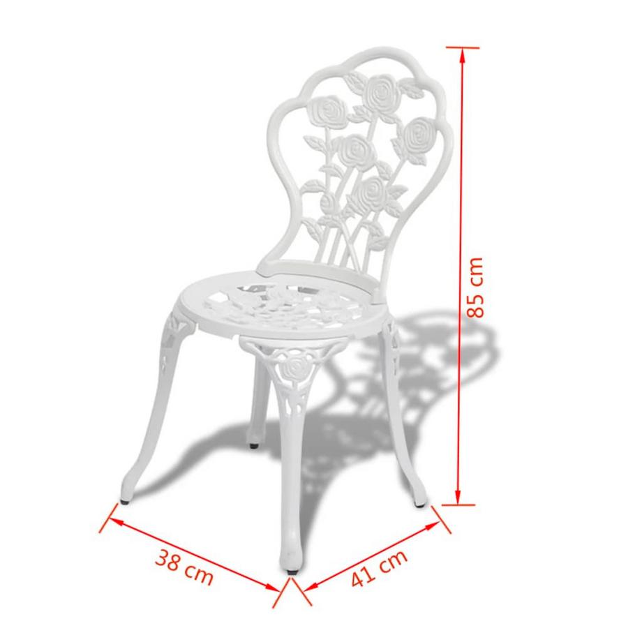 VidaXL Ensemble de bistro aluminium  