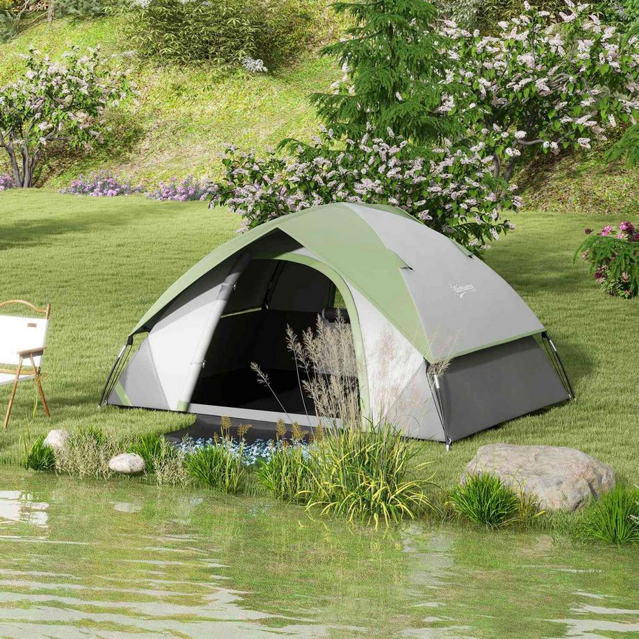 Northio  Kuppelzelt für 2 Personen leicht, stabil wasserdicht Familienzelt mit Tür&Fenster Packtasche, Haken, Campingzelt mit 3000mm Wassersäule Zelt für Camping Reise Trekking Garten | 