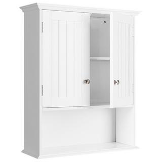 Northix Wandschrank Badezimmer-Wandschrank Hängeschrank aus Holz 60 x 20 x 70,5 cm Weiß  