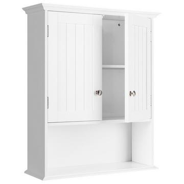 Wandschrank Badezimmer-Wandschrank Hängeschrank aus Holz 60 x 20 x 70,5 cm Weiß