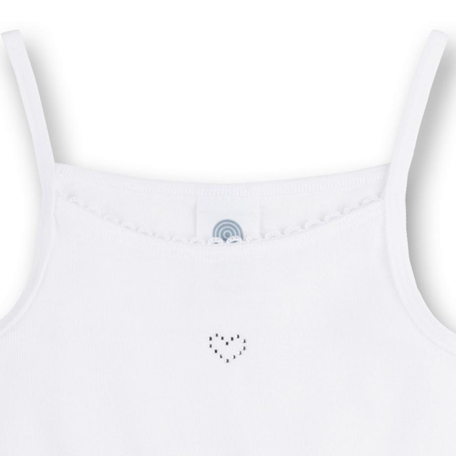 Sanetta  Unterhemden 3er Pack - Basic Shirt mit Herzmotiv 