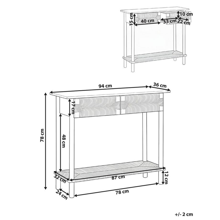 Beliani Console en Panneau de particules de bois Moderne BONDI  