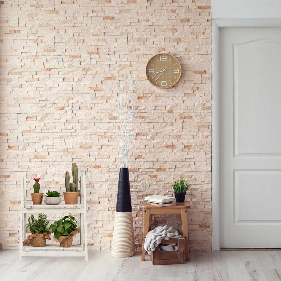 B2X Scale bianche con fiori in legno  