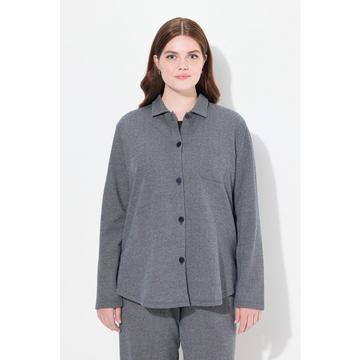 Shaket di felpa con taschino, collo da camicia e cotone biologico