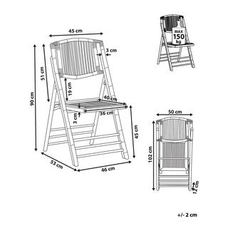 Beliani Chaise de salle à manger en Bambou Boho TRENTOR  