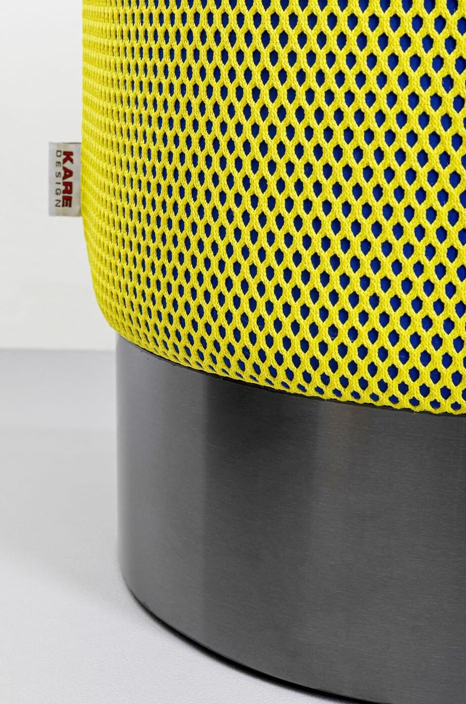 KARE Design Tabouret Jody Mesh jaune rond 35  