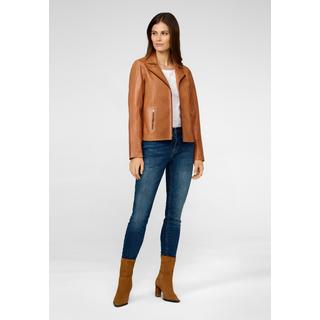 RICANO  Veste en cuir s Amelie, style classique avec col revers 