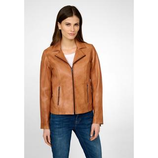 RICANO  Veste en cuir s Amelie, style classique avec col revers 