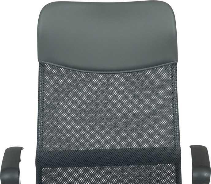 mutoni Chaise de bureau cuir synthétique mesh noir  