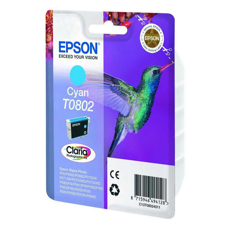 EPSON  T0802 Claria Photographic (C, Tinte) 